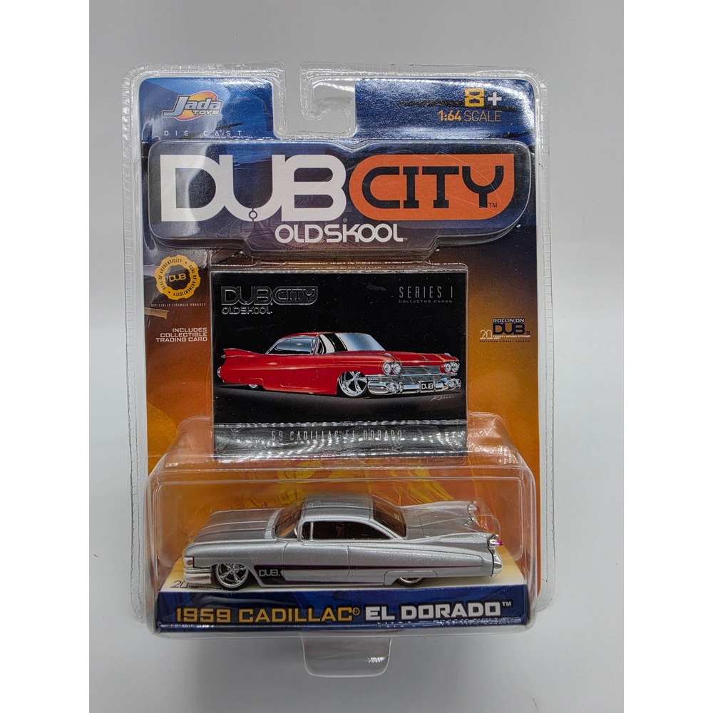 Jada Toys Dub City OldSkool 1959 Cadillac El Dorado Silver 1:64 Series 1 New